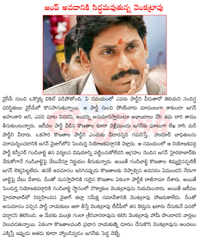 jagan mohan reddy,pendurthey constency,konathala ramakrishna resigning to ycp,gandi babji,choppadandi venkatrao joining tdp,venkat rao vs gandi babji  jagan mohan reddy, pendurthey constency, konathala ramakrishna resigning to ycp, gandi babji, choppadandi venkatrao joining tdp, venkat rao vs gandi babji